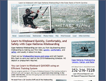 Tablet Screenshot of capehatteraskiteboarding.com